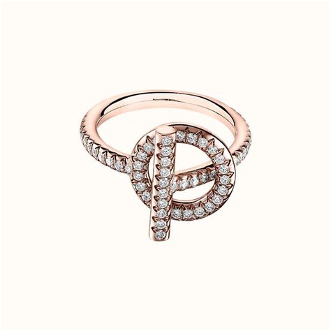 bague or rose hermes